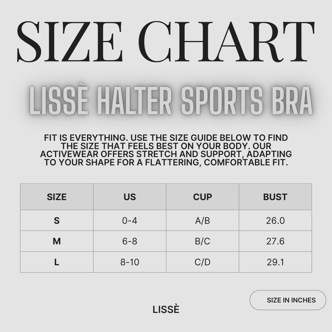 Black Halter Neck Sports Bra