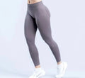 Grey Seamless Mid Low Rise Leggings