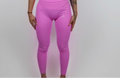 Pink Seamless Mid Low Rise Leggings